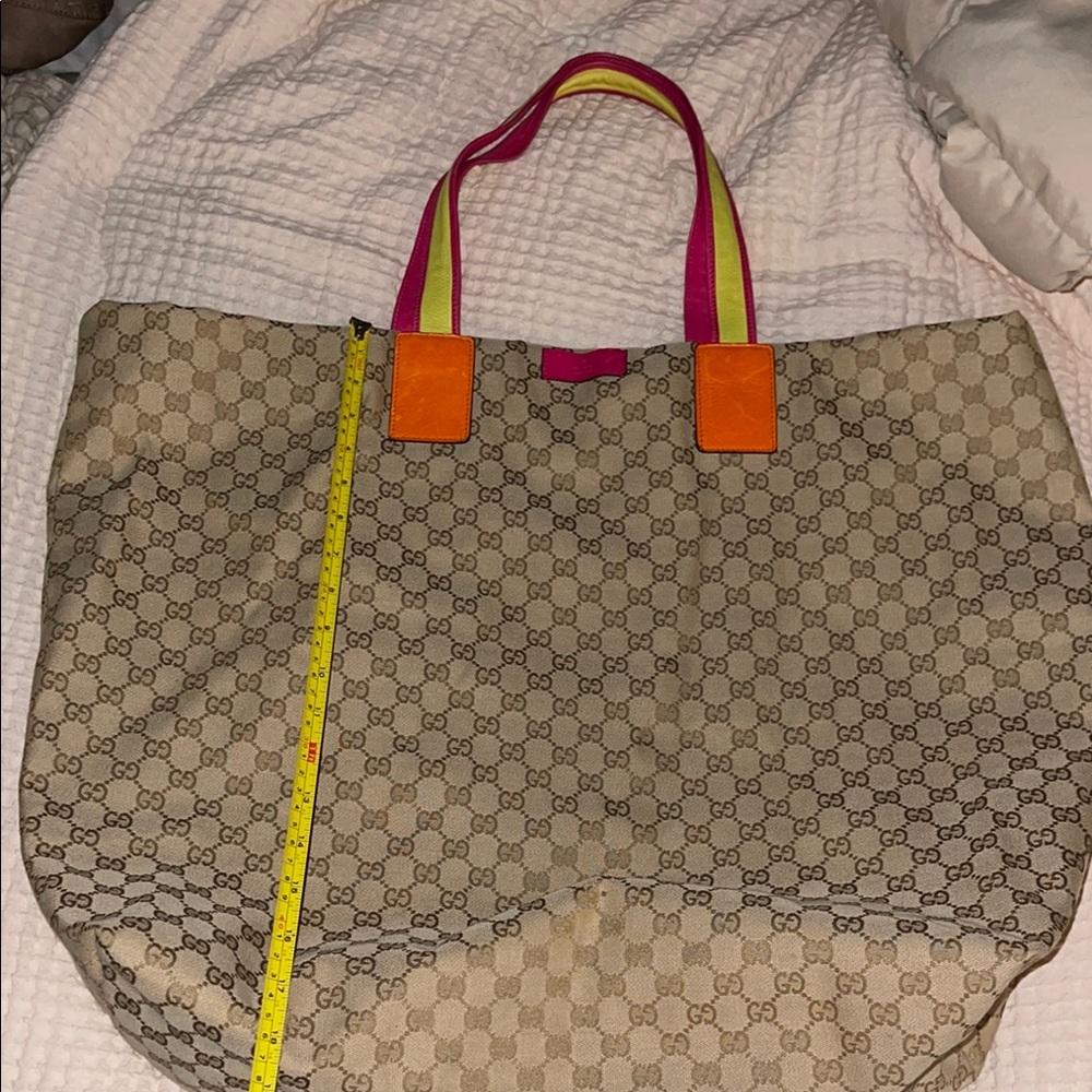 Gucci Beige and Pink Tote Bag